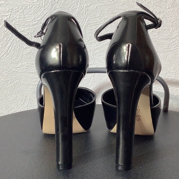 Charles David NEW - Sz 7.5 - cute block heels with plateau - black brown color - Picture 2 of 6